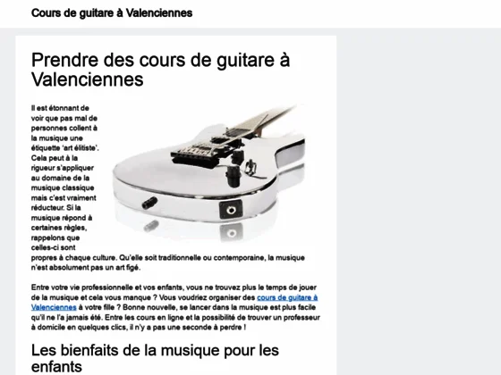 Cours de guitare à Valenciennes