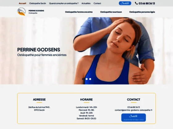 Une ostéopathe prenant en charge votre enfant en cabinet à domicile sur Seclin