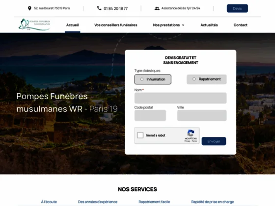 Rapatriez le corps de votre proche défunt, avec les pompes funèbres musulmanes WR de Paris