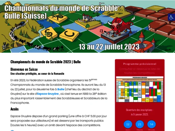 Juillet 2023, championnats de Scrabble à Bulle