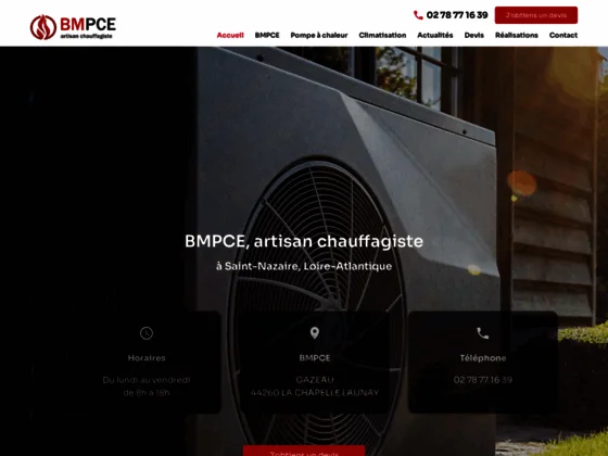 Spécialiste en pose de pompe à chaleur sur Saint-Nazaire, faites appel à BMPCE