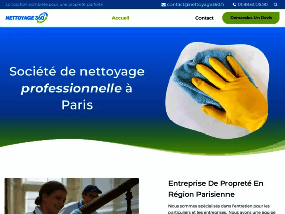 NETTOYAGE 360: votre partenaire de confiance pour le nettoyage professionnel à Paris