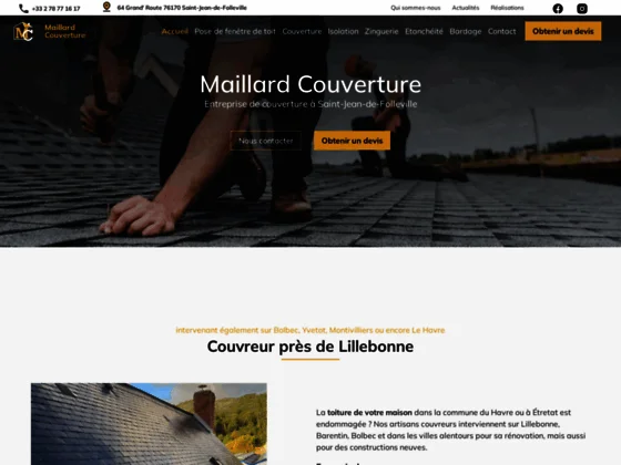 Maillard Couverture, couvreur sur Bolbec, assure les travaux de rénovation de toiture