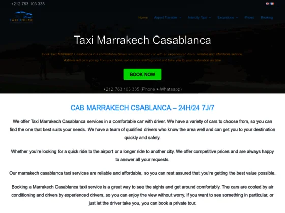 Taxi Marrakech Casablanca