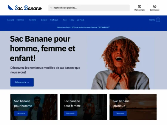 SacBanane : la boutique pour homme, femme, enfant