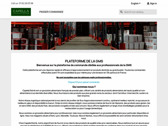 Grossiste alimentaire professionnel