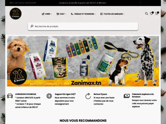 Découvrez les produits alimentaires pour votre animal de compagnie chez Zanimax