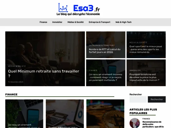 Esa3.fr, votre magazine de l'économie