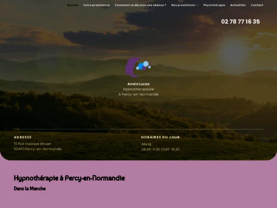 RDV au cabinet de Percy-en-Normandie pour des séances d’hypnose avec Anaïs LUCAS