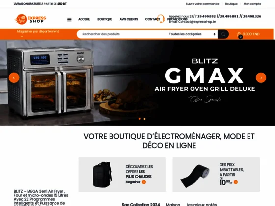 Vente électroménager et équipement cuisine et maison en Tunisie