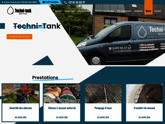 Techni-tank, services de pose, d'entretien de citernes à Mazout