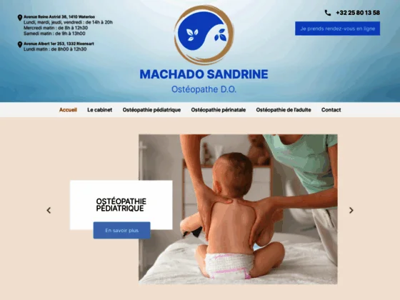 Séance ostéopathie pour femmes enceintes au cabinet de sandrine Machado à Waterloo