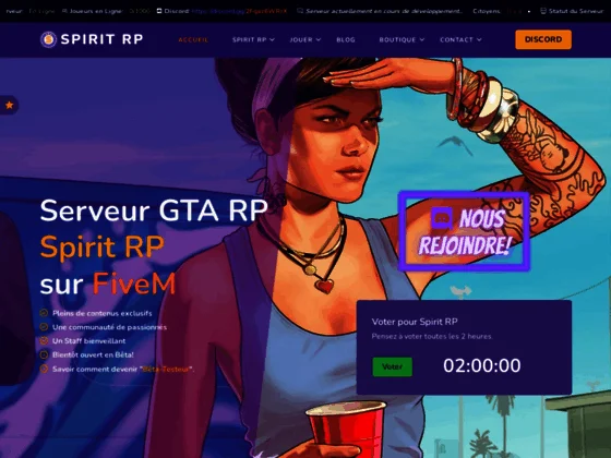 Serveur GTA RP Francophone Free Access sur FiveM