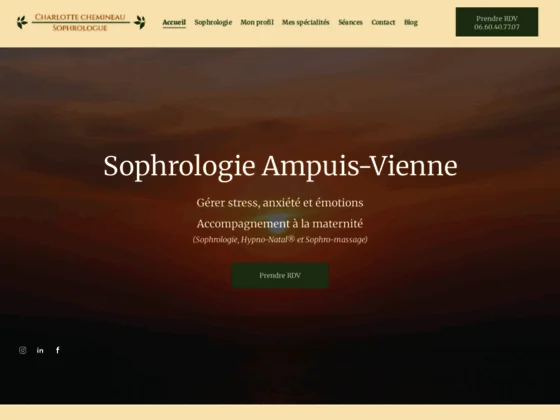 Charlotte Chemineau, Sophrologue à Ampuis