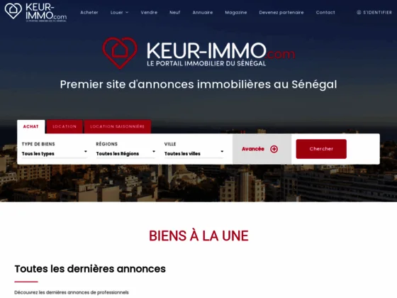 Keur-Immo.com, premier site d'annonces immobilières au Sénégal