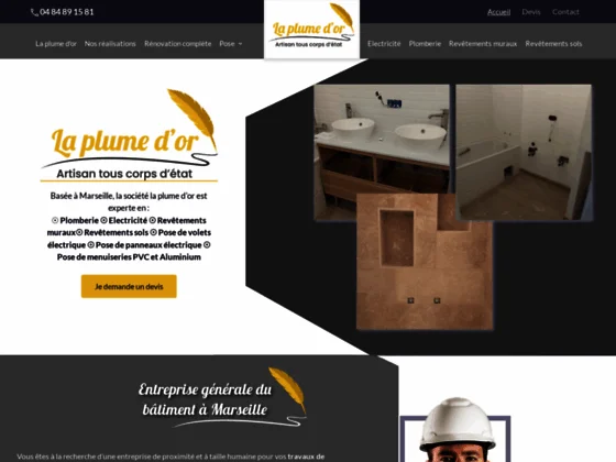 Sur Marseille, confiez la rénovation de votre habitation auprès de La Plume d’Or