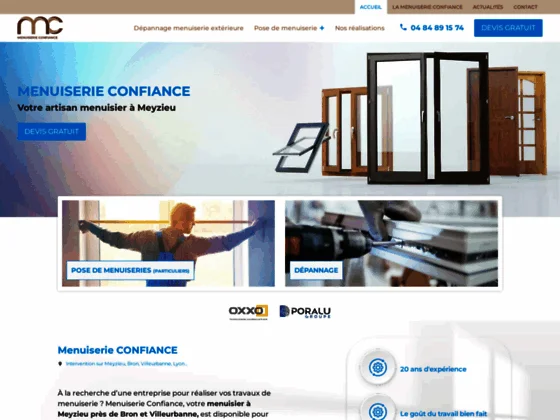 Faites réparer vos menuiseries par la société MENUISERIE CONFIANCE à Meyzieu