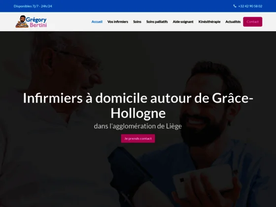 Gregoy Bertini infirmier à domicile disponible sur Liège