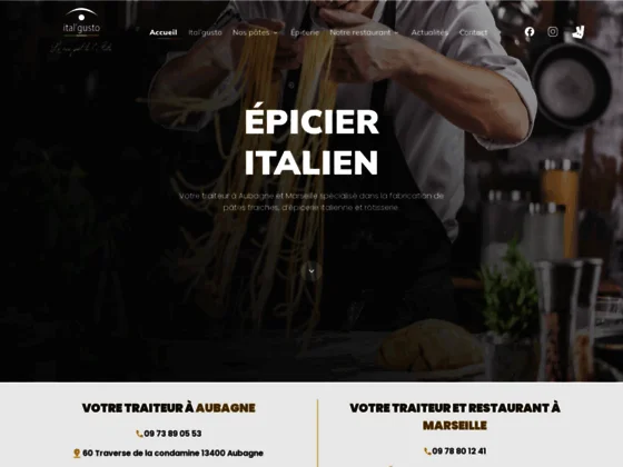 Restaurant italien à Marseille et Aubagne