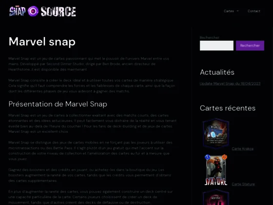Tout savoir sur Marvel Snap en français