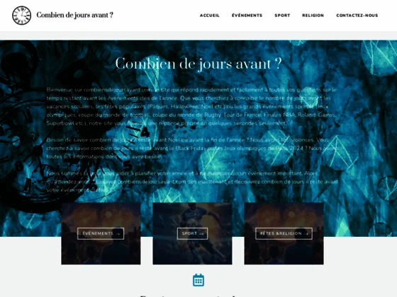 Combien de jours avant… ?