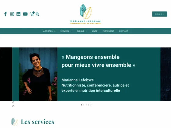 Marianne Lefebvre, une exceptionnelle nutritionniste à votre service