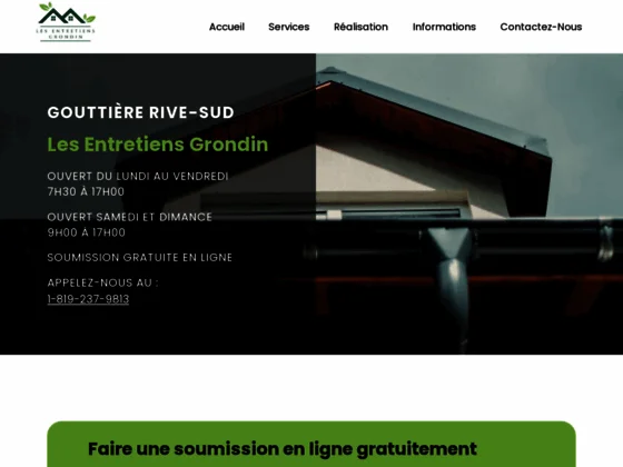 Entretiens de gouttières Rive-Sud