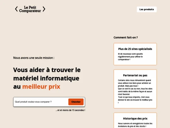 Trouvez le meilleur matériel informatique au meilleur prix 