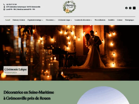 Organisez votre mariage avec Harmony Création, wedding planner en Seine-Maritime