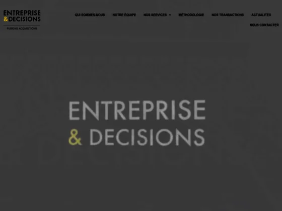 Cabinet M&A indépendant à Paris