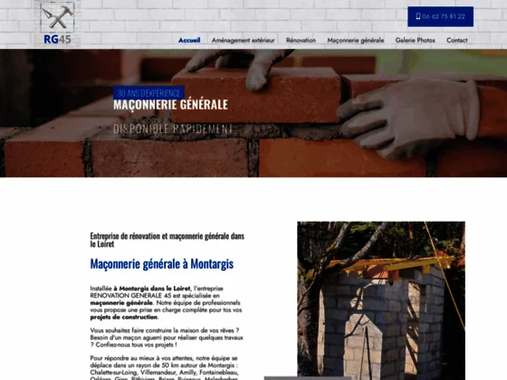 RG45 : entreprise de rénovation & maçonnerie générale à Montargis près d'Orléans (45)