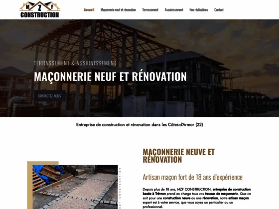 MZF Construction : entreprise de maçonnerie, assainissement & terrassement près de Dinan
