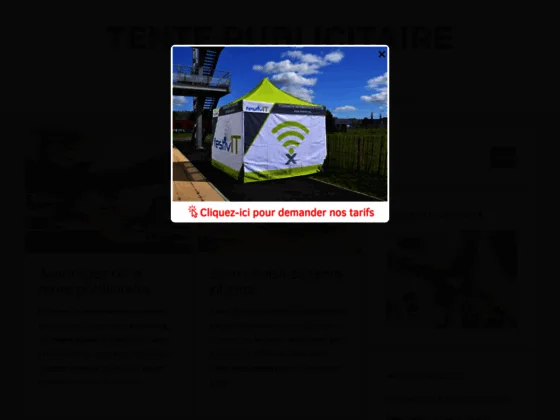 Tente publicitaire