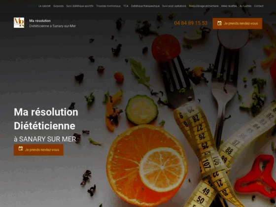 A Sanary-sur-Mer, suivi diététique personnalisé par votre diététicienne Ma Résolution