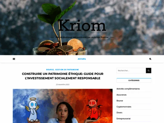 Kriom : se développer un patrimoine