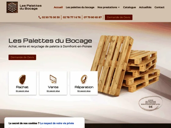 Réparation des palettes à Domfront en Poiraie