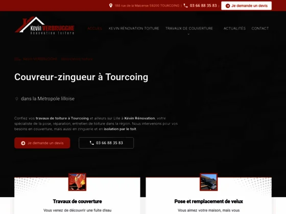 Réparation rapide de toiture à Tourcoing