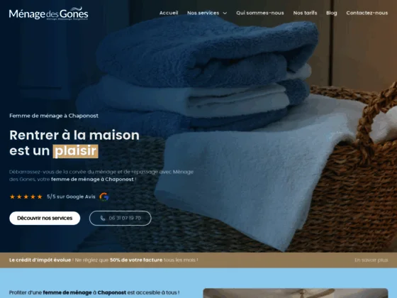 Le ménage à domicile avec Ménage des Gones