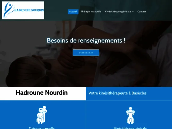 Kinésithérapeute Beloeil, Basecles - Hadroune Nourdin