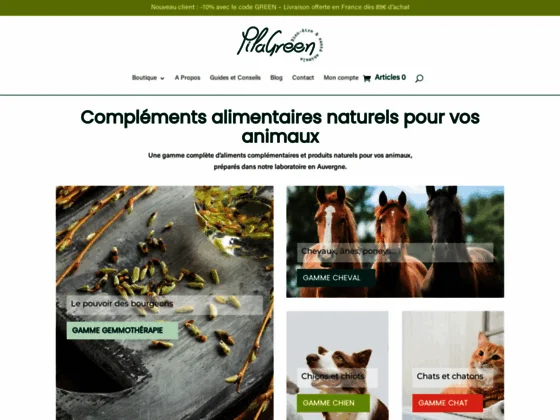 Pilagreen, produits naturels pour la santé des animaux
