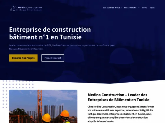 Entreprise de construction bâtiment en Tunisie