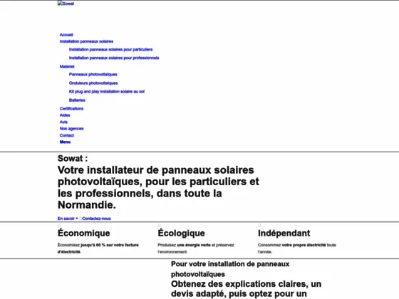 Sowat, panneaux solaires