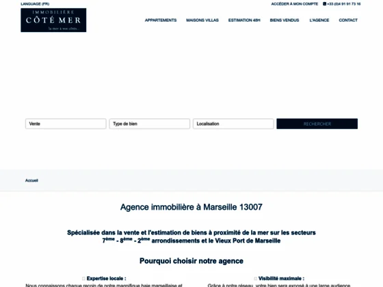 Agence immobilière marseille 13008 - immobiliere cote mer