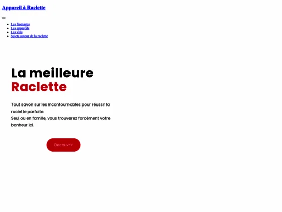 Appareil à raclette