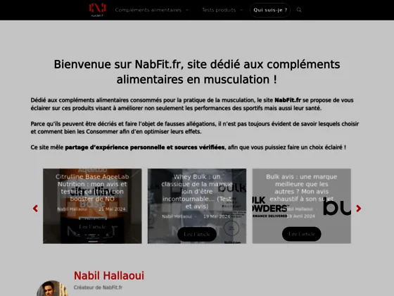 NabFit.fr - Site sur les compléments alimentaires en musculation