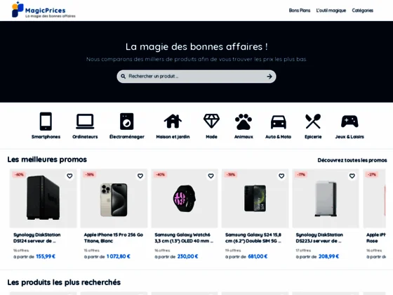MagicPrices.fr : Trouvez les meilleures offres facilement!