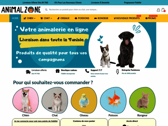 AnimalZone.tn - Votre animalerie en ligne en Tunisie