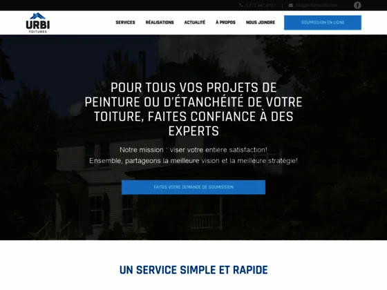 Toitures URBI, entreprise de peinture et étanchéité de toitures au Québec