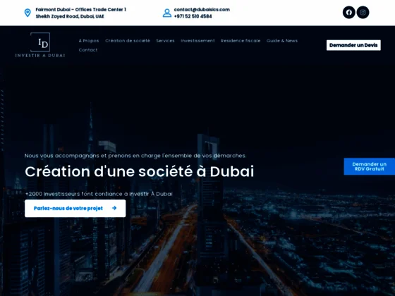Investir à Dubaï - Experts en Création de Société à Dubaï