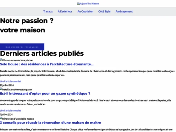 Sur Aujourd’hui Maison